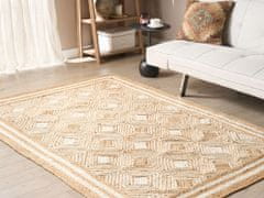 Beliani Jutový koberec 160 x 230 cm béžový MENGEN