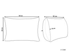 Beliani Jutový polštář 30 x 50 cm béžový LEDUM