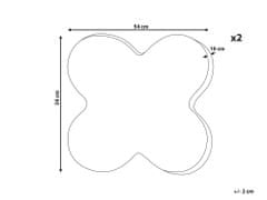 Beliani Sada 2 polštářů 54 x 54 cm béžové/světle hnědé ACHILLEA