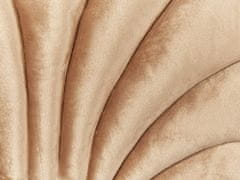 Beliani Sametový polštář 47 x 35 cm béžový CONSOLIDA