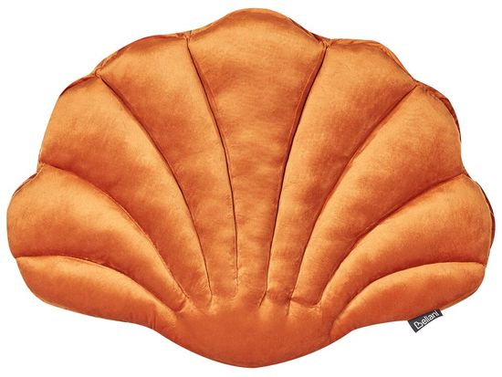Beliani Sametový polštář 47 x 35 cm oranžový CONSOLIDA