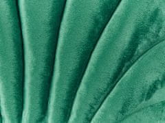 Beliani Sametový polštář 47 x 35 cm zelený CONSOLIDA