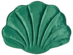 Beliani Sametový polštář 47 x 35 cm zelený CONSOLIDA