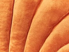 Beliani Sada 2 sametových polštářů 47 x 35 cm oranžové CONSOLIDA