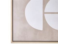 Beliani Zarámovaný obraz na plátně abstraktní motiv 63 x 93 cm béžový RACALE