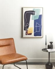 Beliani Zarámovaný obraz na plátně abstraktní motiv 63 x 93 cm vícebarevný FRISA