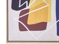 Beliani Zarámovaný obraz na plátně abstraktní motiv 63 x 93 cm vícebarevný FRISA