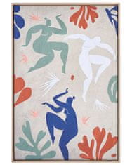 Beliani Zarámovaný obraz na plátně s motivem ženy 63 x 93 cm vícebarevný LUCERA