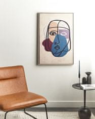 Beliani Zarámovaný obraz na plátně s motivem ženy 63 x 93 cm vícebarevný BINETTO