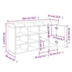 Vidaxl Lavice s botníkem černá 102 x 32 x 50 cm kompozitní dřevo