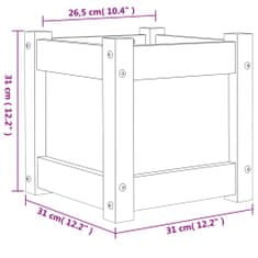 Vidaxl Zahradní truhlík voskově hnědý 31 x 31 x 31 cm masivní borovice