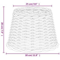 Vidaxl Stínidlo lampy bílé Ø 30 x 20 cm proutěné