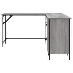 Vidaxl Psací stůl šedý sonoma 141 x 141 x 75 cm kompozitní dřevo