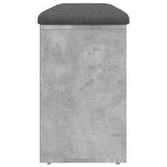 Greatstore Lavice s botníkem betonově šedá 102x32x50 cm kompozitní dřevo