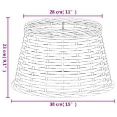 Vidaxl Stínidlo lampy bílé Ø 38 x 23 cm proutěné