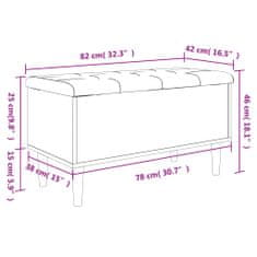 Greatstore Úložná lavice kouřový dub 82 x 42 x 46 cm kompozitní dřevo