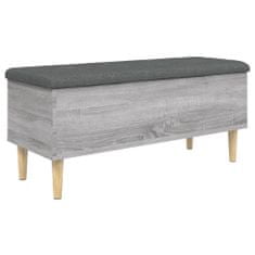 Greatstore Úložná lavice šedá sonoma 102 x 42 x 46 cm kompozitní dřevo