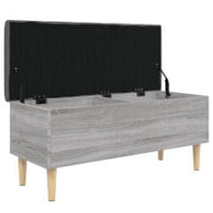 Greatstore Úložná lavice šedá sonoma 102 x 42 x 46 cm kompozitní dřevo