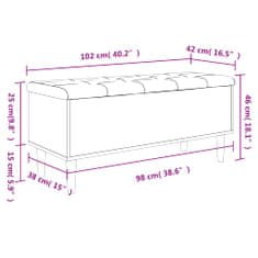 Vidaxl Úložná lavice betonově šedá 102 x 42 x 46 cm kompozitní dřevo