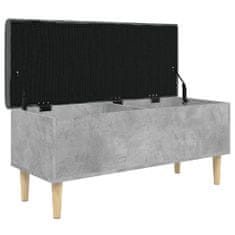 Greatstore Úložná lavice betonově šedá 102 x 42 x 46 cm kompozitní dřevo