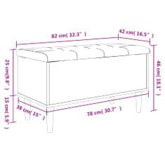 Vidaxl Úložná lavice bílá 82 x 42 x 46 cm kompozitní dřevo