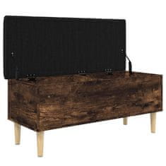 Greatstore Úložná lavice kouřový dub 102 x 42 x 46 cm kompozitní dřevo