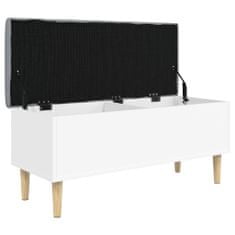 Greatstore Úložná lavice bílá 102 x 42 x 46 cm kompozitní dřevo