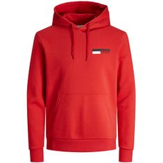 Jack&Jones Pánská mikina JJECORP Standard Fit 12233599 True Red (Velikost L)