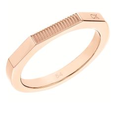 Calvin Klein Módní bronzový prsten Faceted 35000189 (Obvod 52 mm)