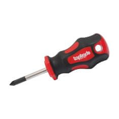 Toptrade šroubovák pozidrive, krátký, magnetický, S2, 2 x 38 mm