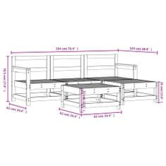 Vidaxl 5dílná zahradní sedací souprava impregnovaná borovice