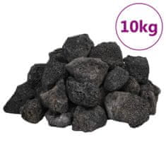 Greatstore Sopečné kameny 10 kg černé 3–5 cm