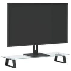 Greatstore Stojan na monitor černý 60 x 20 x 8 cm tvrzené sklo a kov