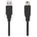 Nedis kabel USB 2.0/ zástrčka USB-A - zástrčka USB Mini-B 5 pinů/ černý/ bulk/ 1m