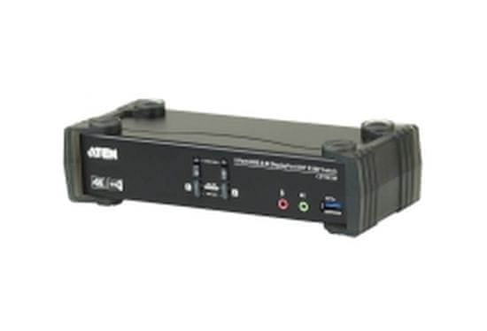 Aten 2-Port USB3.0 4K DisplayPort KVMP Switch with Built-in MST Hub