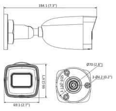 HiLook IP kamera IPC-B180H(C)/ Bullet/ 8Mpix/ 2.8.mm/ H.265+/ krytí IP67/ IR 30m