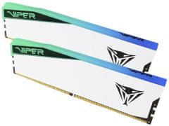 Patriot VIPER ELITE 5 WHITE RGB 96GB DDR5 6000MHz / DIMM / CL42 / Kit 2x 48GB