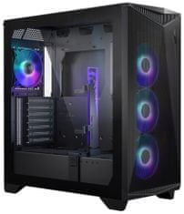 MSI skříň MPG GUNGNIR 300R AIRFLOW/ bez zdroje/ levé temperované sklo/ 4x 120 mm A-RGB fan/ 1x USB-C/ 2x USB3.2/ černá