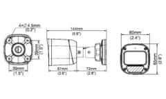 Uniview Uniarch by IP kamera/ IPC-B122-APF28/ Bullet/ 2Mpx/ objektiv 2.8mm/ 1080p/ IP67/ IR30/ PoE/ Onvif