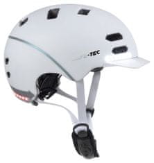 SAFE-TEC Chytrá Bluetooth helma/ SK8 White S