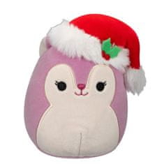 SQUISHMALLOWS Veverka s vánoční čepicí Alina 20 cm