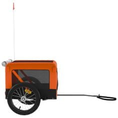 Petromila Vozík za kolo pro psa oranžový a černý oxfordská tkanina/železo