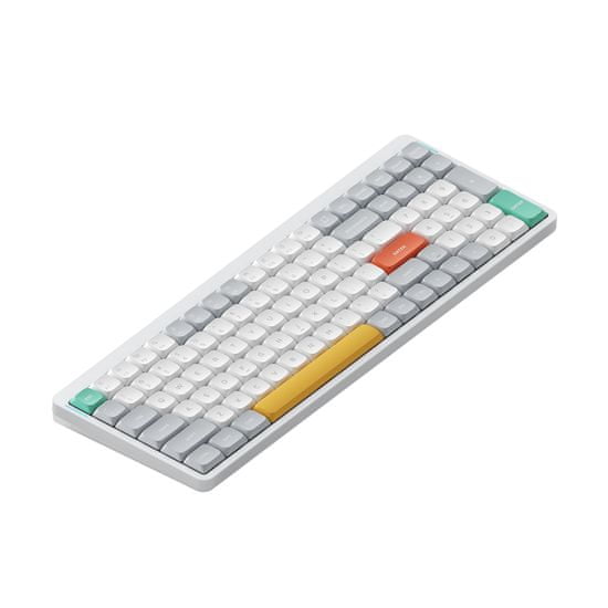 NuPhy Air96 V2 Bezdrátová Mechanická Klávesnice Slim, Ionic White, Gateron Brown