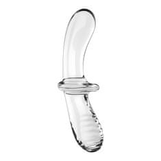 Satisfyer Satisfyer Double Crystal (Clear), oboustranné skleněné dildo