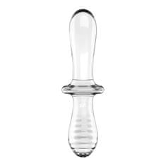 Satisfyer Satisfyer Double Crystal (Clear), oboustranné skleněné dildo