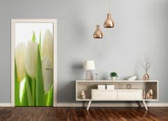 tulup.cz Fototapeta na dveře Bílé tulipány 75x205 cm