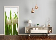 tulup.cz Fototapeta na dveře Bílé tulipány 75x205 cm