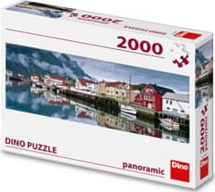 Dino Panoramatické puzzle Rybářská vesnice 2000 dílků