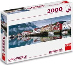 Dino Panoramatické puzzle Rybářská vesnice 2000 dílků