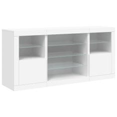 Greatstore Příborník s LED osvětlením bílý 142,5 x 37 x 67 cm